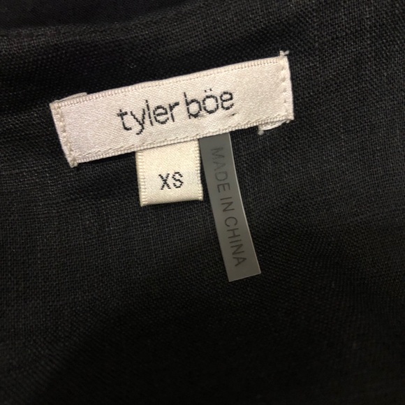 Tyler Boe Black Linen Midi Tier Dress. Size XS - Picture 9 of 11